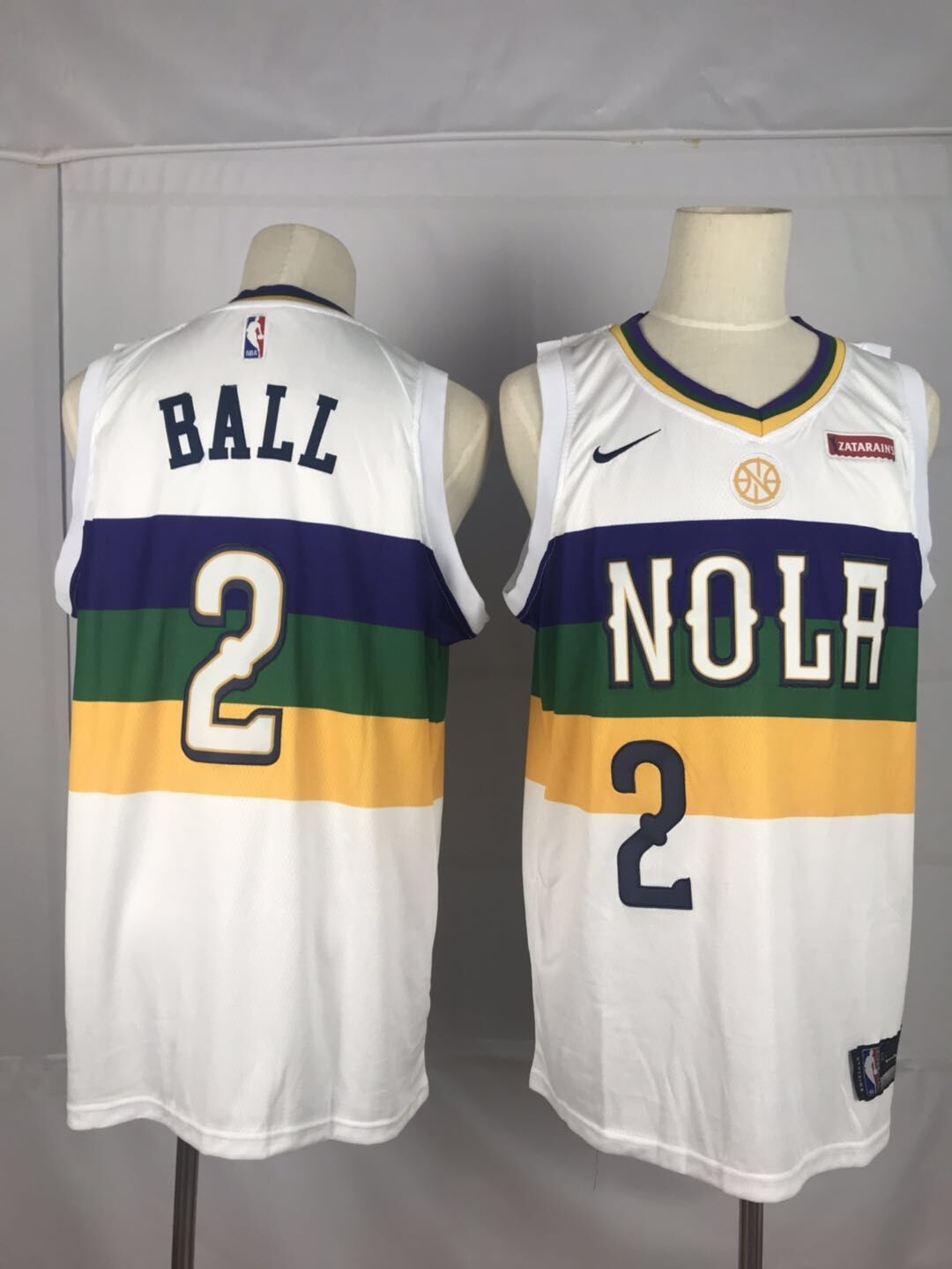 Men New Orleans Pelicans #2 Ball White City Edition Nike NBA Jerseys->los angeles lakers->NBA Jersey
